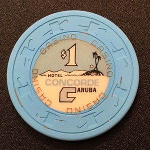 💦Vintage Concorde Hotel Casino Aruba Casino Chip